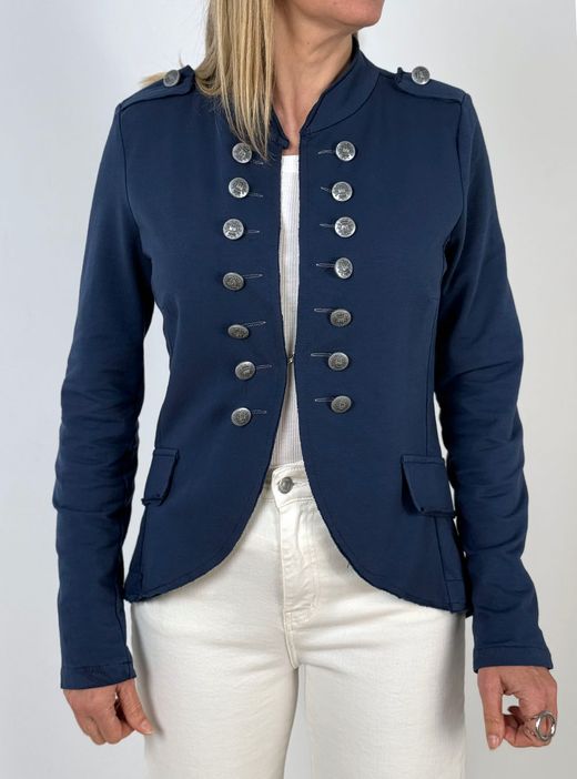 Chaqueta domadora militar azul marino