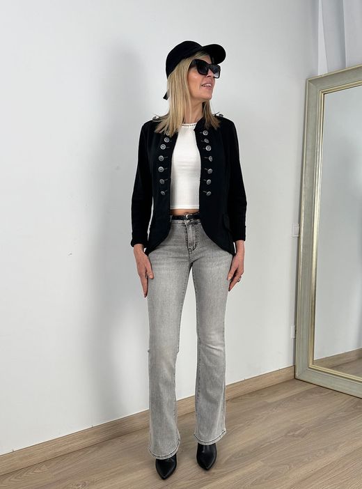 Chaqueta domadora militar beige