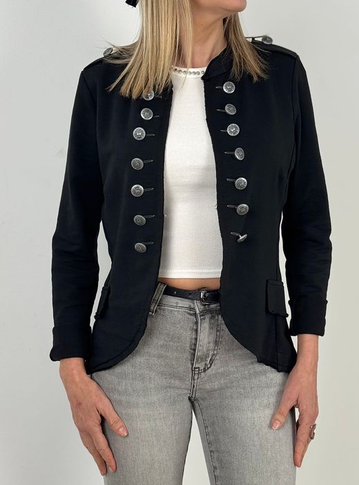 Chaqueta domadora militar negra