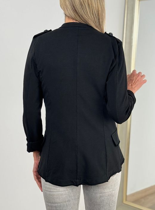 Chaqueta domadora militar negra