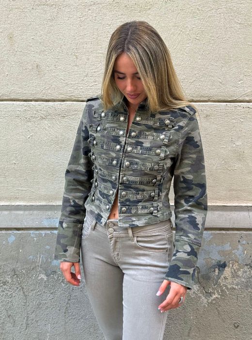 Chaqueta Militar Camuflaje Kaki