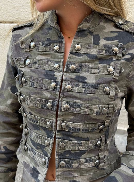 Chaqueta Militar Camuflaje Kaki