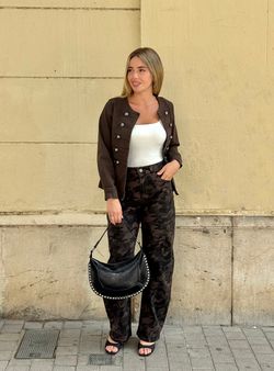 Chaqueta Napoleón Sarga Marrón