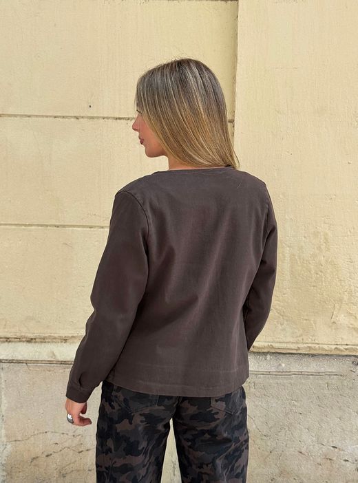Chaqueta Napoleón Sarga Marrón