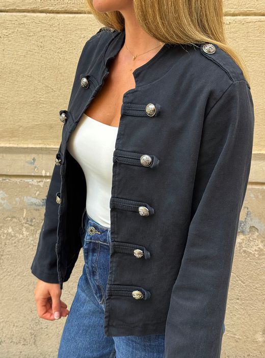 Chaqueta Napoleón Sarga Negra