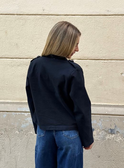 Chaqueta Napoleón Sarga Negra