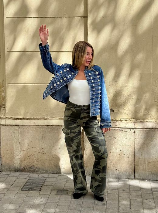 Chaqueta Napoleón Tejana Azul