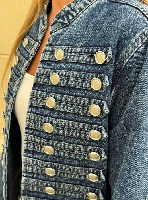 Chaqueta Napoleón Tejana Azul