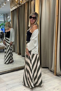 Chaqueta punto fino beige