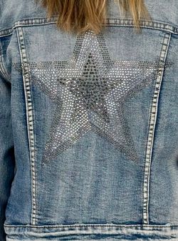 Chaqueta tejana Star azul delavado