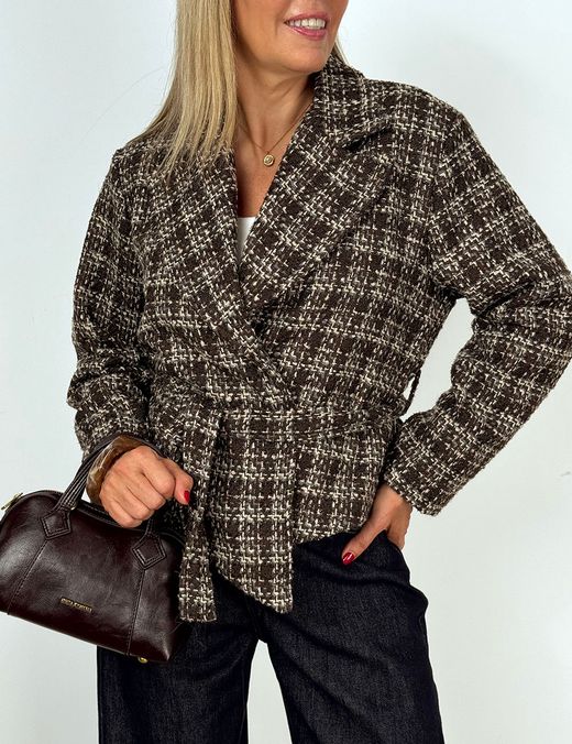 Chaqueta Tweed Jaspeada