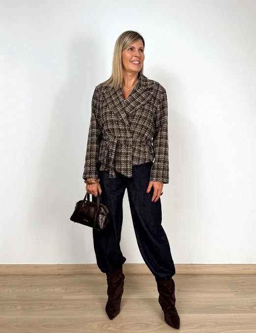 Chaqueta Tweed Jaspeada