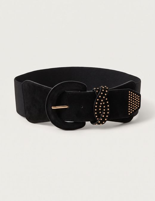 Cinturón Fajín de Antelina con Tachas Gold Negro