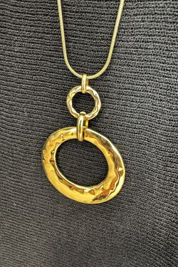 Colgante doble aro gold