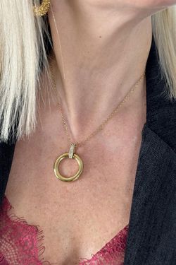 Collar anillo dorado