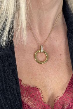 Collar anillo dorado