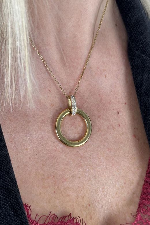 Collar anillo dorado