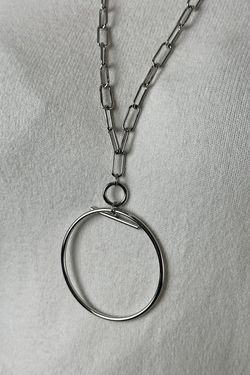 Collar cadena anilla silver