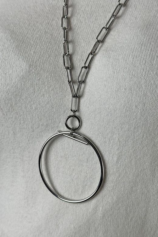 Collar cadena anilla silver