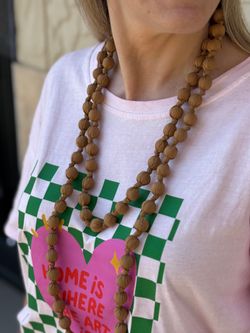 Collar largo Bolas tela - 9 colores