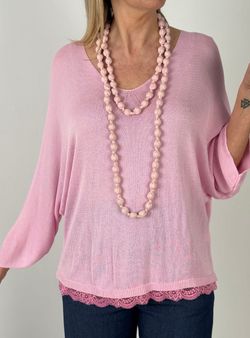 Collar largo Bolas tela - 9 colores