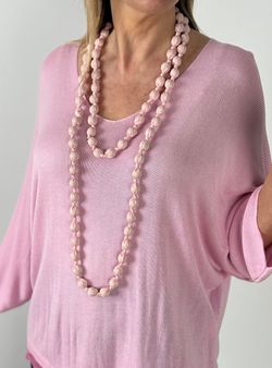 Collar largo Bolas tela - 9 colores