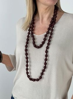 Collar largo Bolas tela - 9 colores