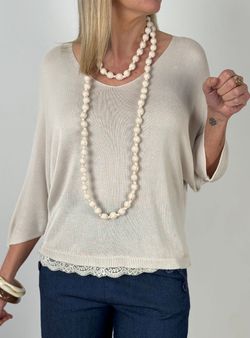 Collar largo Bolas tela - 9 colores