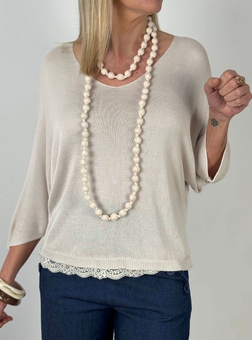 Collar largo Bolas tela - 9 colores