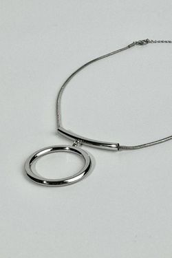 Collar plateado aro de acero