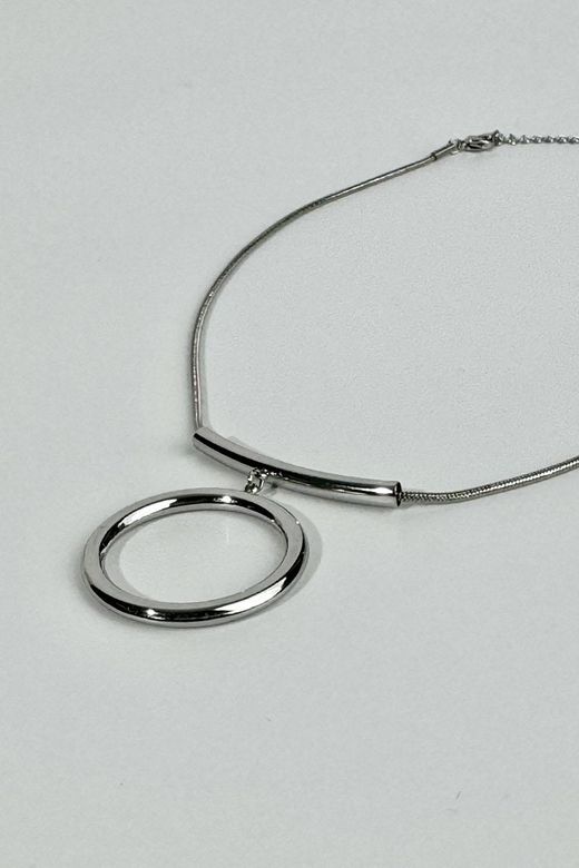 Collar plateado aro de acero