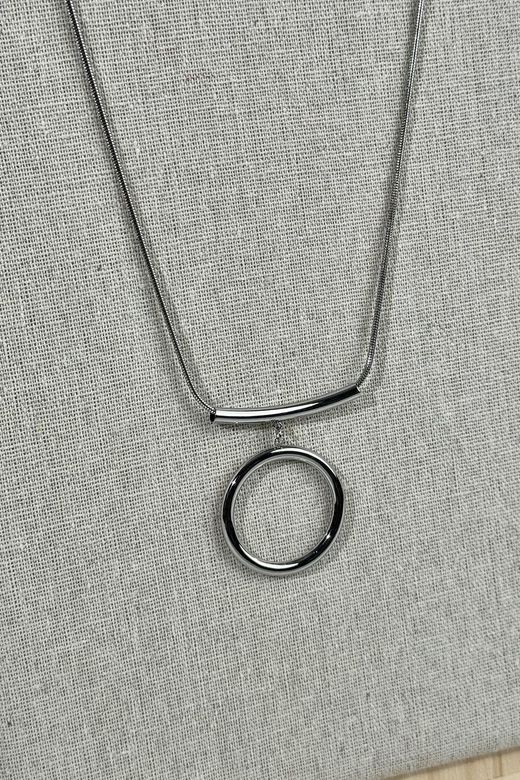 Collar plateado aro de acero