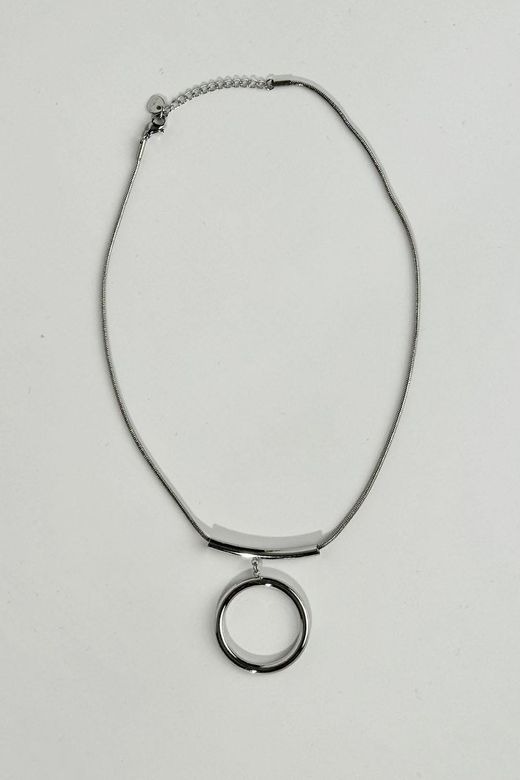 Collar plateado aro de acero