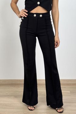 Conjunto chaleco y pantalón negro Sara