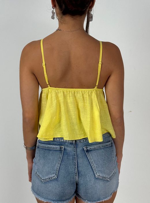 Crop top tachas amarillo
