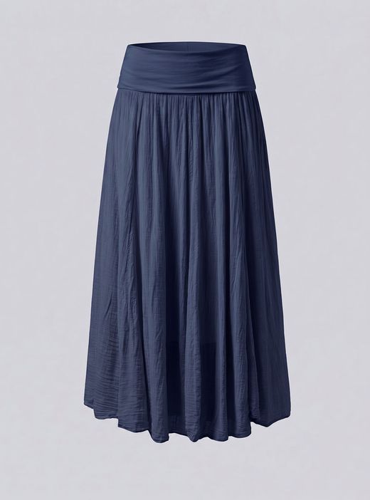 Falda larga ibicenca azul marino