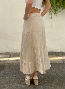 Falda larga Llafranc beige