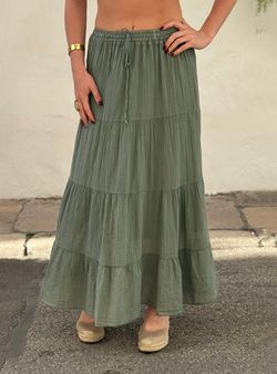 Falda larga Llafranc kaki