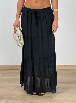 Falda larga Llafranc negra
