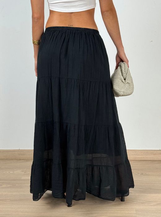 Falda larga Llafranc negra