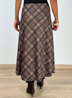 Falda Midi de Cuadros