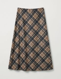 Falda Midi de Cuadros