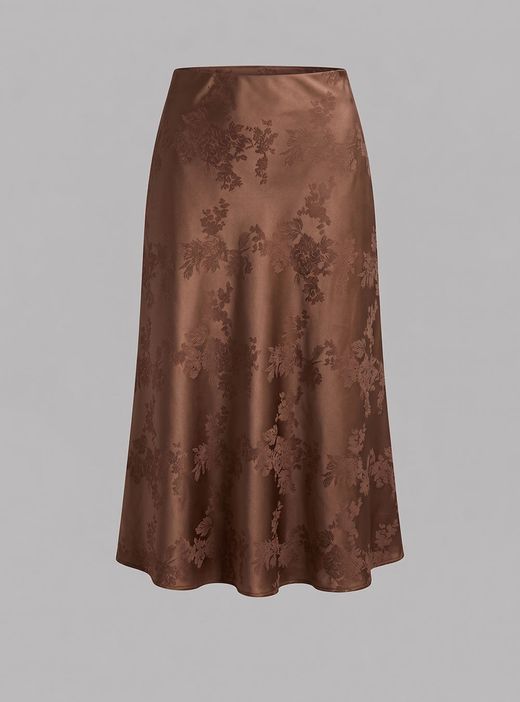 Falda midi Diana marrón
