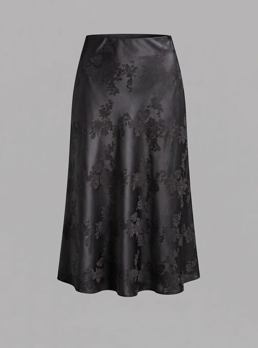 Falda midi Diana negro