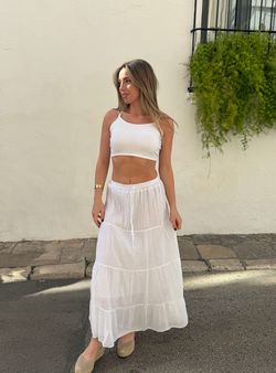 Falda larga Llafranc blanca