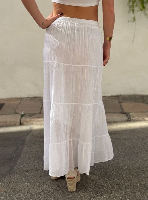 Falda larga Llafranc blanca