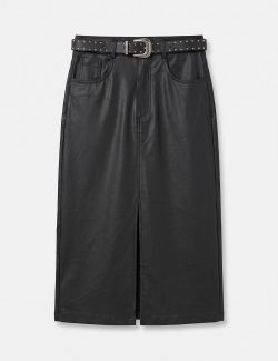 Falda Midi Rocker Negra