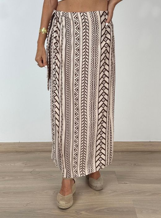 Falda-pareo Zanzíbar beige