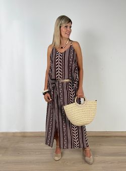 Falda-pareo Zanzíbar marrón