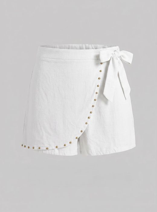 Falda-short pareo blanca
